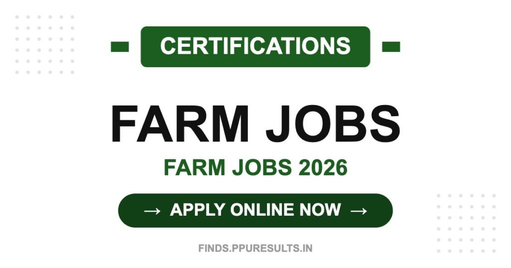 CERTIFICATIONS - Farm Jobs 2026